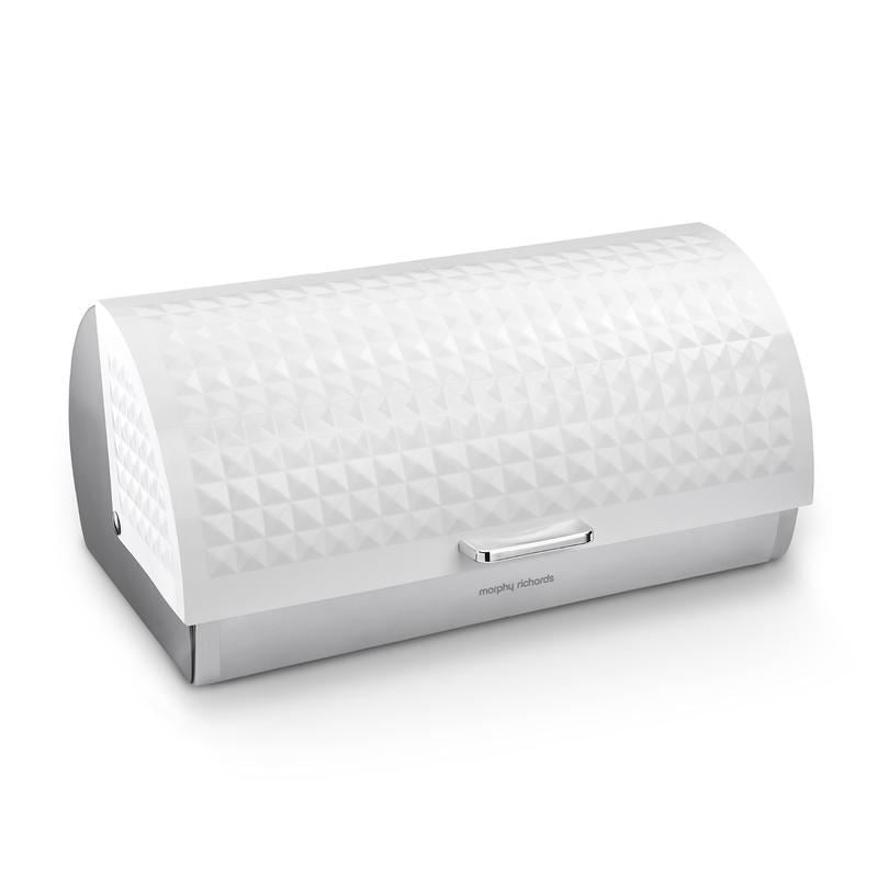 Morphy Richards Dimensions Roll Top Bread Bin White