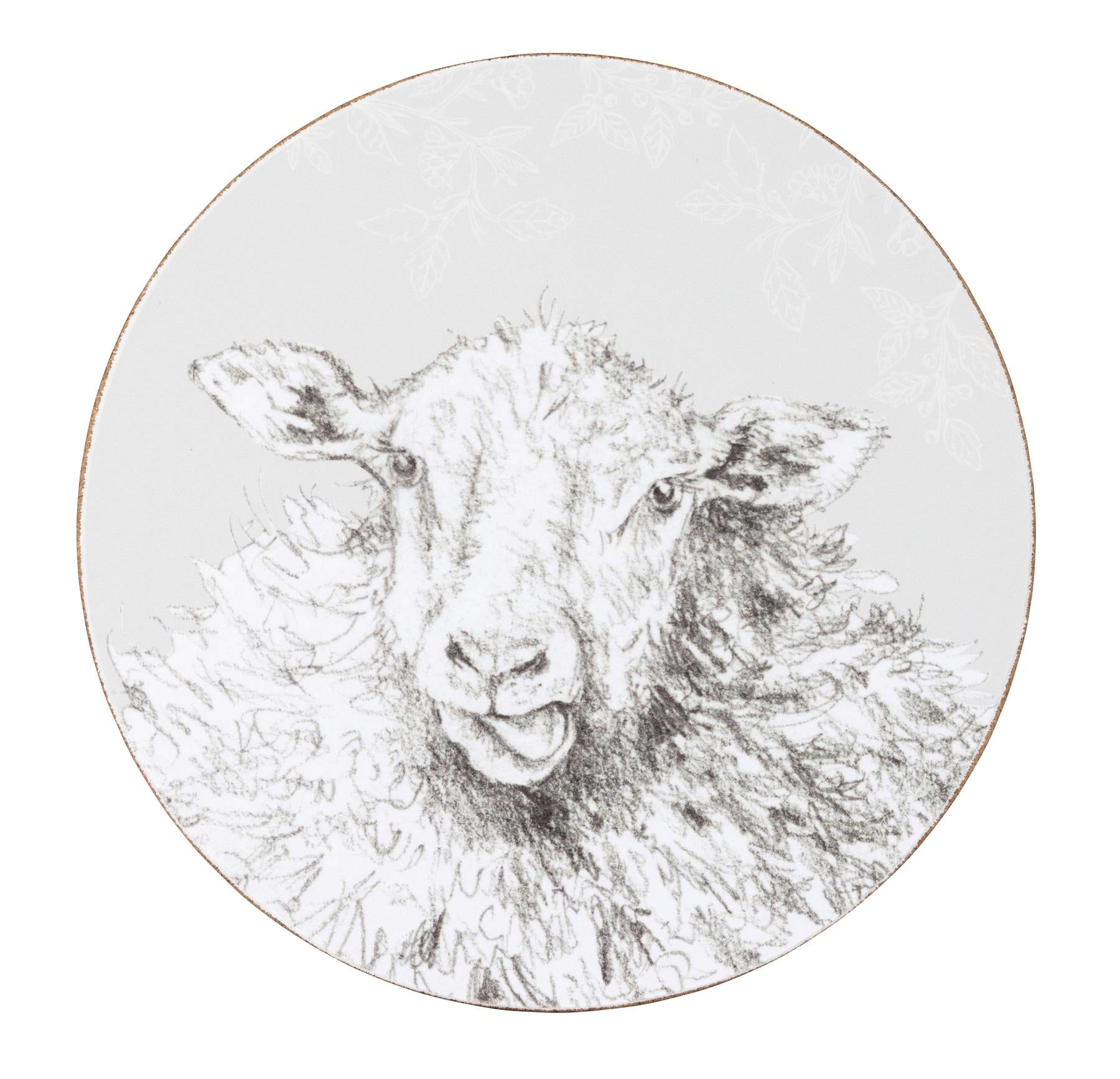 Fieldview Farm - Set of 4 Round Coasters Assorted Design