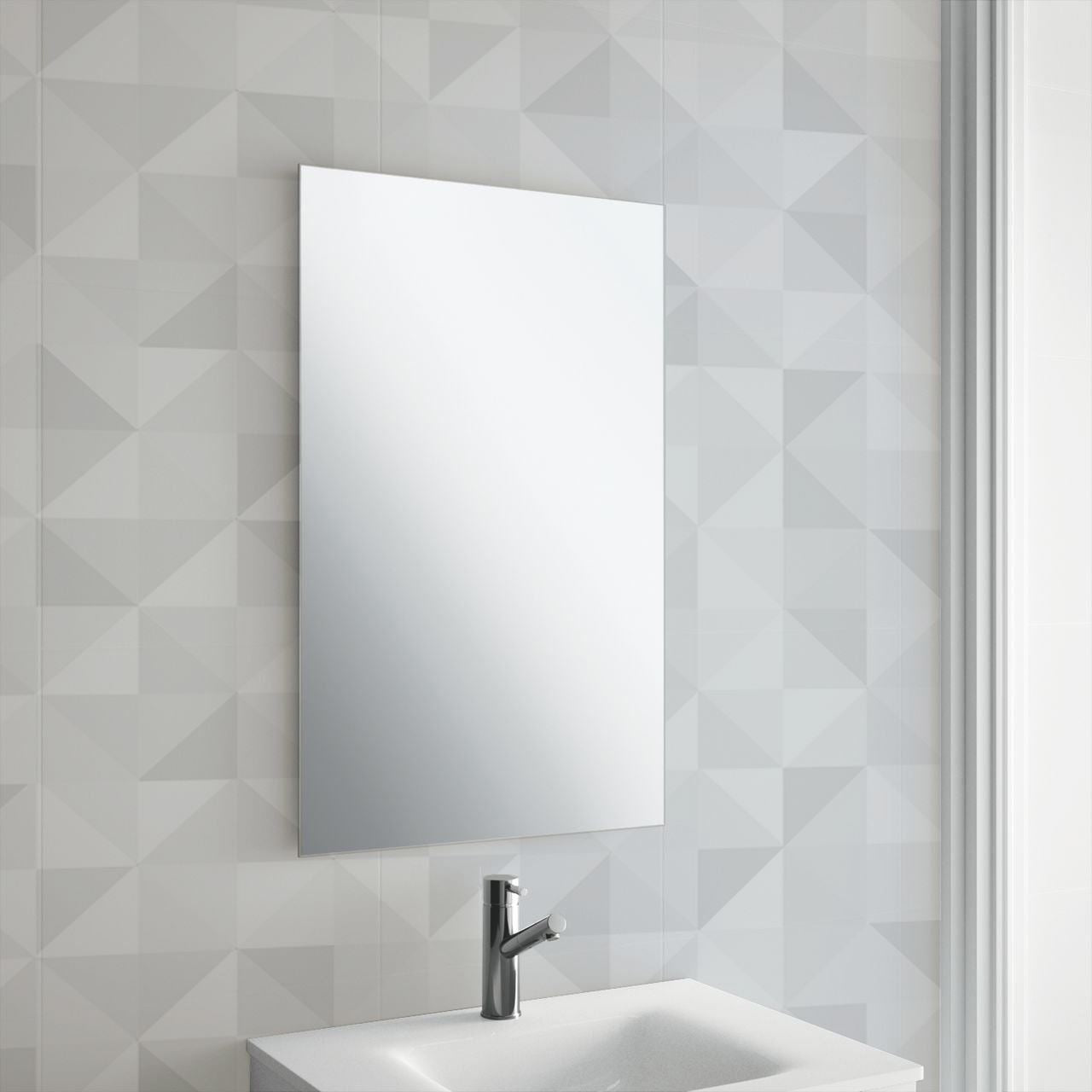 Frameless Rectangle Mirror 450 x 600mm | M&W	