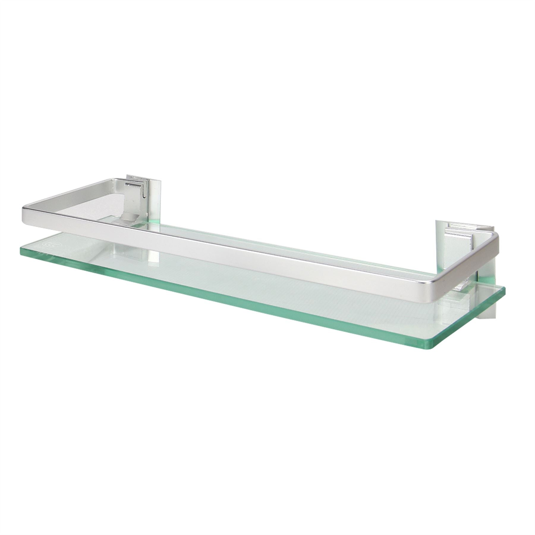Tempered Glass Shelf with Aluminium Rail | 1 Tier | M&W	