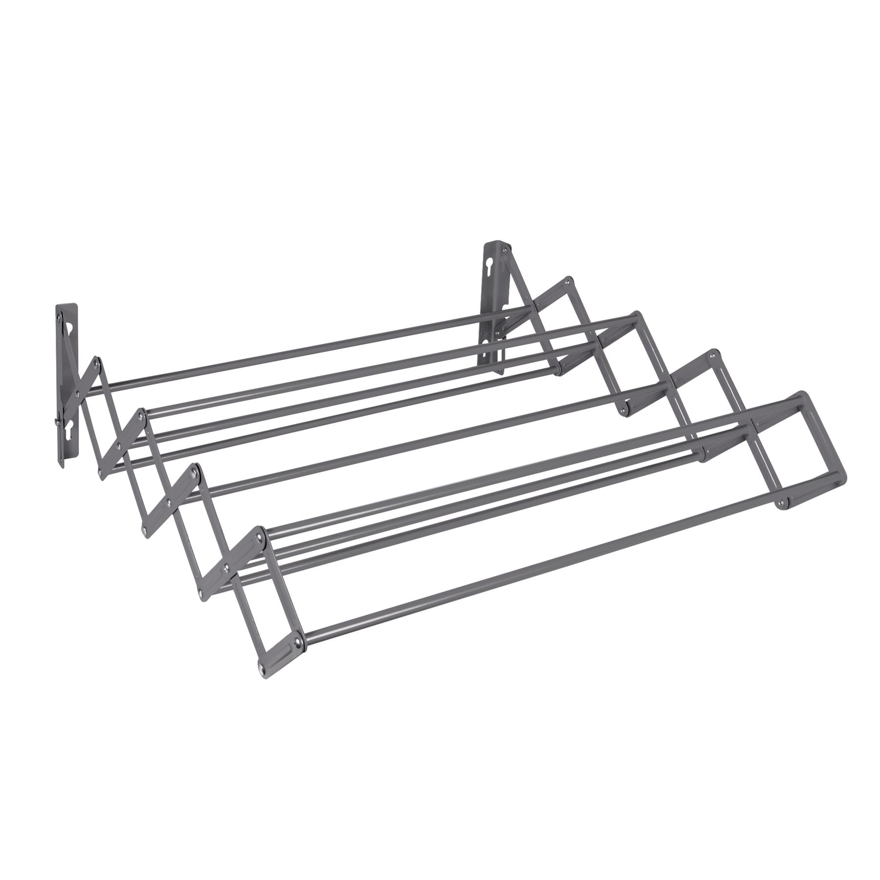 Wall Mounted Extendable Clothes Airer Grey | Pukkr