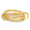18K Gold-Plated Pavé Stacking Ring Set