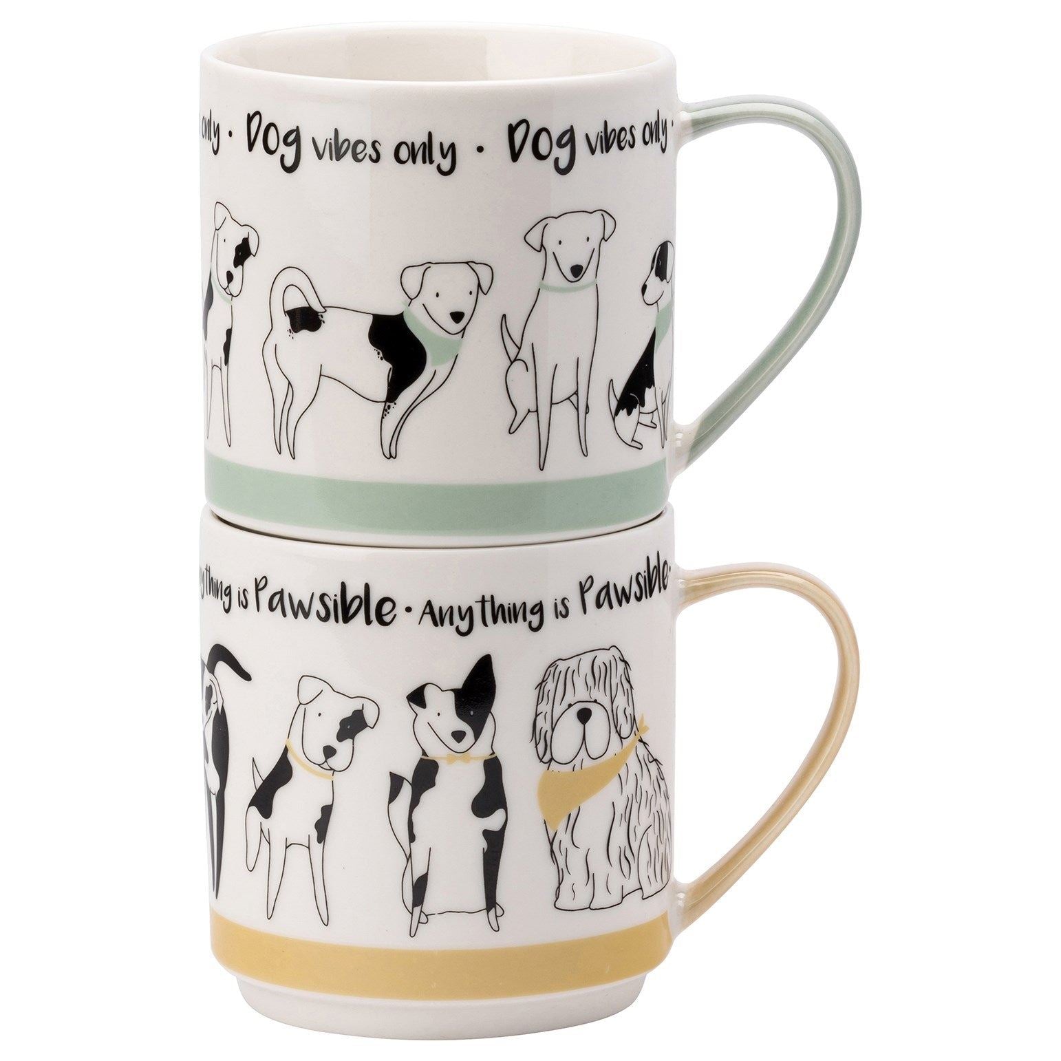 Playful Pets Dog Stacking Mugs