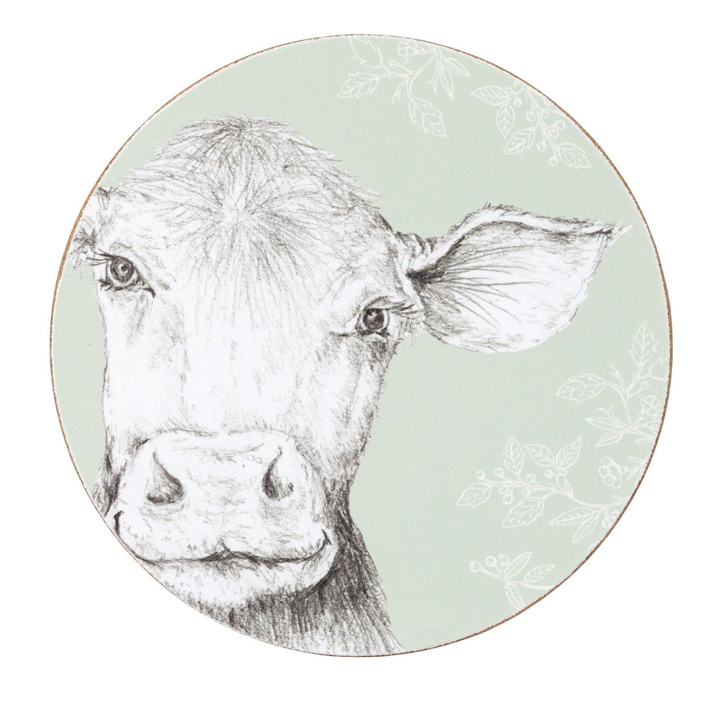 Fieldview Farm - Set of 4 Round Coasters Assorted Design