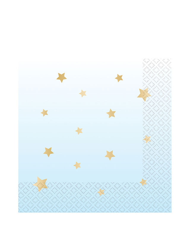 1st Birthday Blue Paper Napkins - 33cm (16pk)
