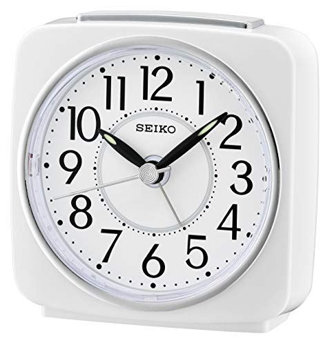 Seiko Beep Alarm Clock with Snooze (White)