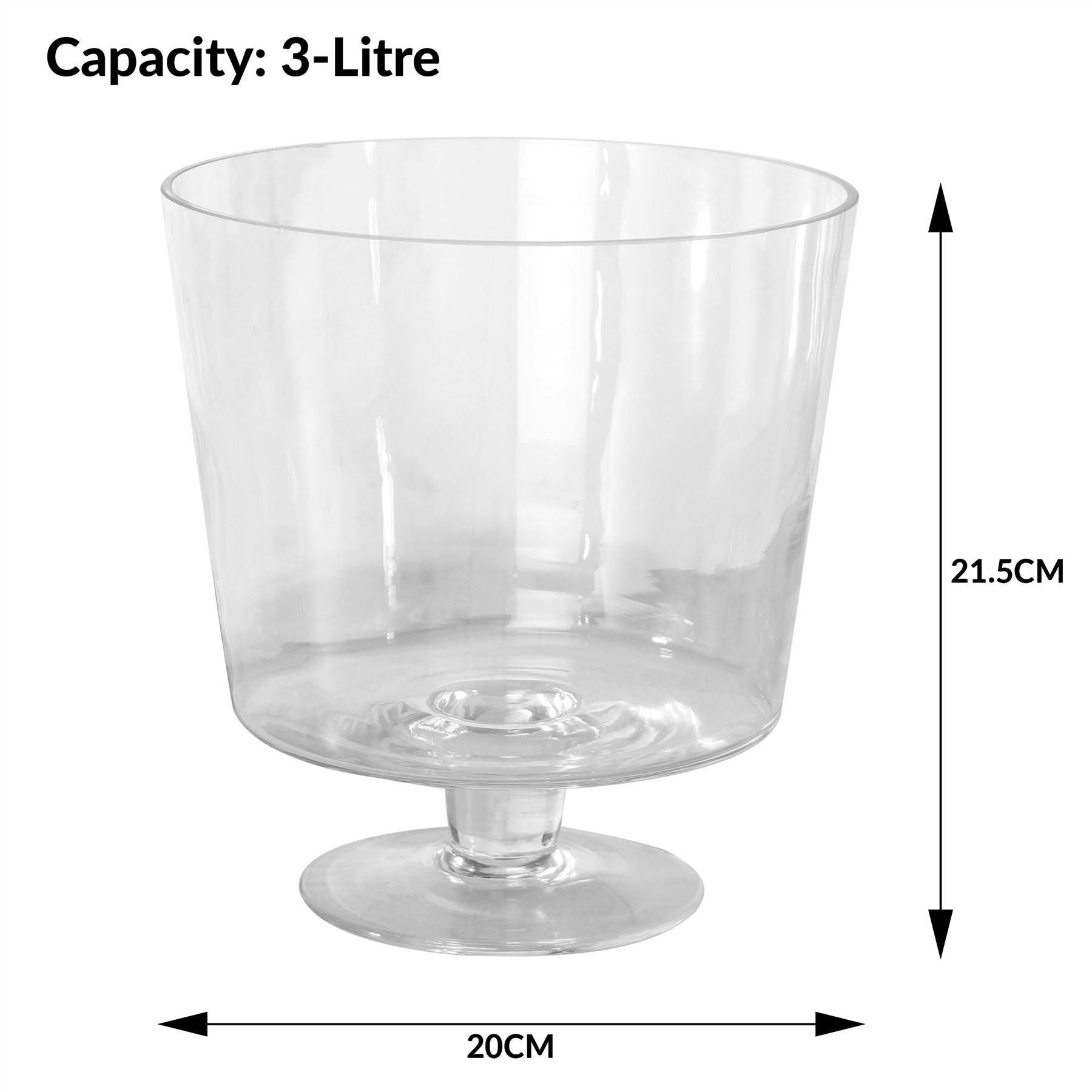 Footed Glass Trifle Bowl 3L | M&W	