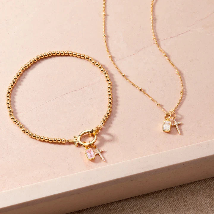 Birthstone Cross Necklace