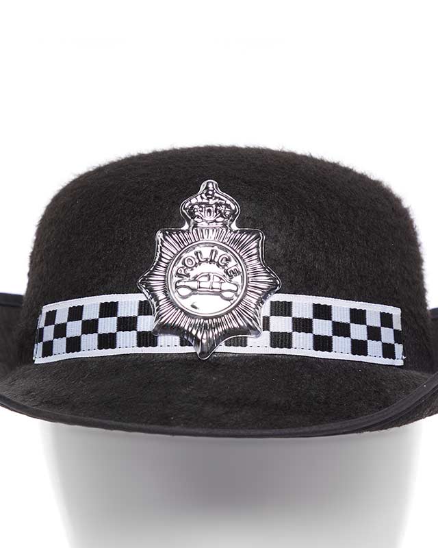 Black Policewoman Hat