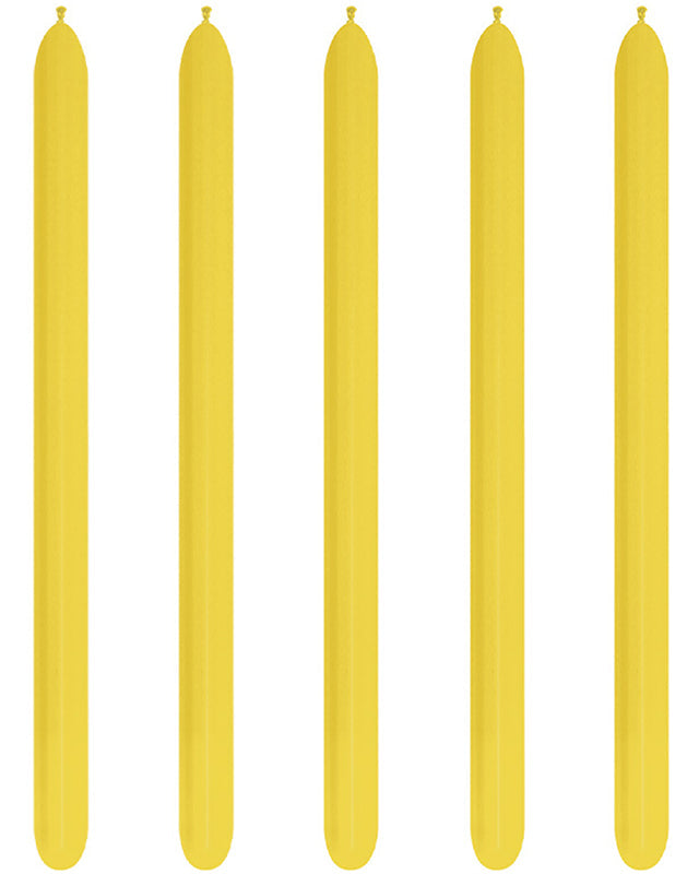 360 Modelling Latex Balloons Fashion Yellow (50pk)