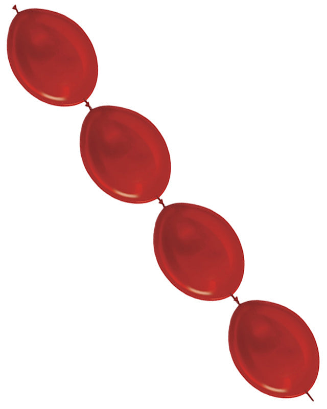 Link-O-Loon Latex Balloons  12" Metallic Red (50pk)