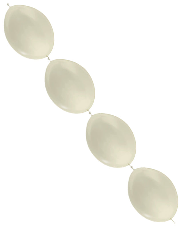 Link-O-Loon Latex Balloons  12" Satin Ivory (50pk)