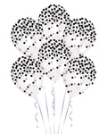 Printed Confetti Black Spot Balloons - 11" Latex (6pk)