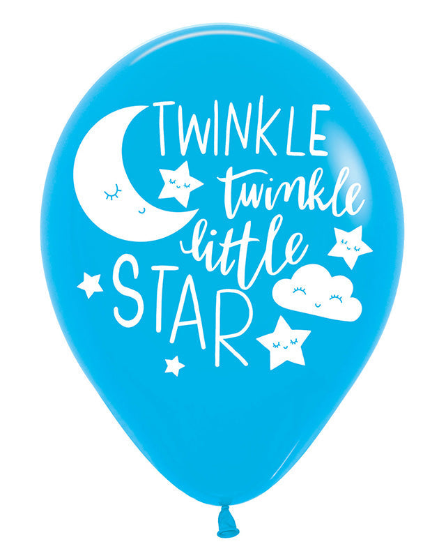 Twinkle Little Star 4 Sided Latex Balloons - 11" (6pk)