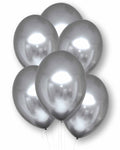Silver Satin Luxe - 11" Latex Balloons (6pk)