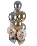 Let's Party Gold & Silver Balloons - 12" Latex (12pk)