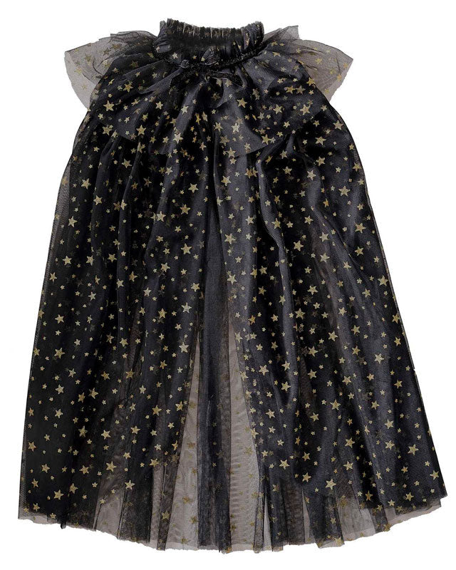 Witch Black & Gold Star Cape