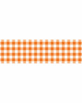 Orange Gingham Kraft Paper Table Runner - 2.2m