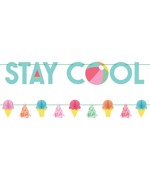 'Stay Cool' Paper Banner Kit (2pk)
