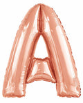A Rose Gold Letter Balloon - 34" Foil
