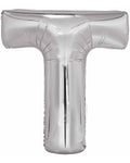 T Silver Letter Balloon - 34" Foil