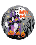 Happy Halloween Haunted House Balloon - 18" Foil