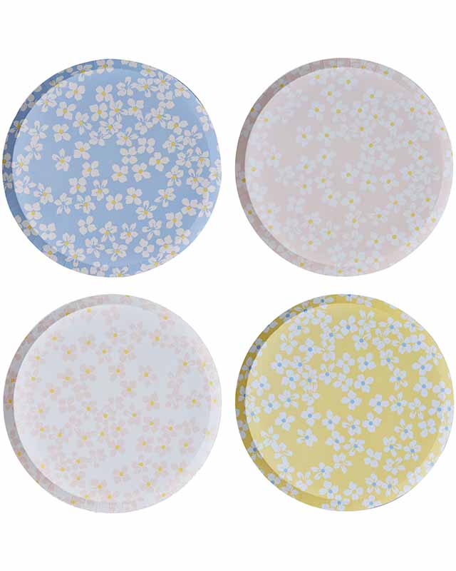 Floral Paper Plates - 25cm (8pk)