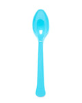 Turquiose Reusable Plastic Spoons (24pk)