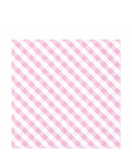Pink Gingham Paper Napkins 33cm (20pk)