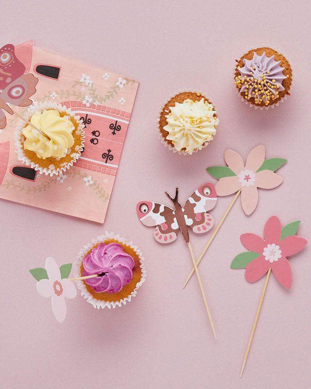 Flower & Butterfly Food Picks (12pk)