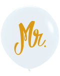 Mr Fashion White Balloons - 24" Latex (3pk)