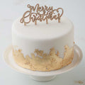Wooden Merry Christmas Cake Topper