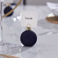 Navy Flocked Bauble Place Card Holders (6pk)