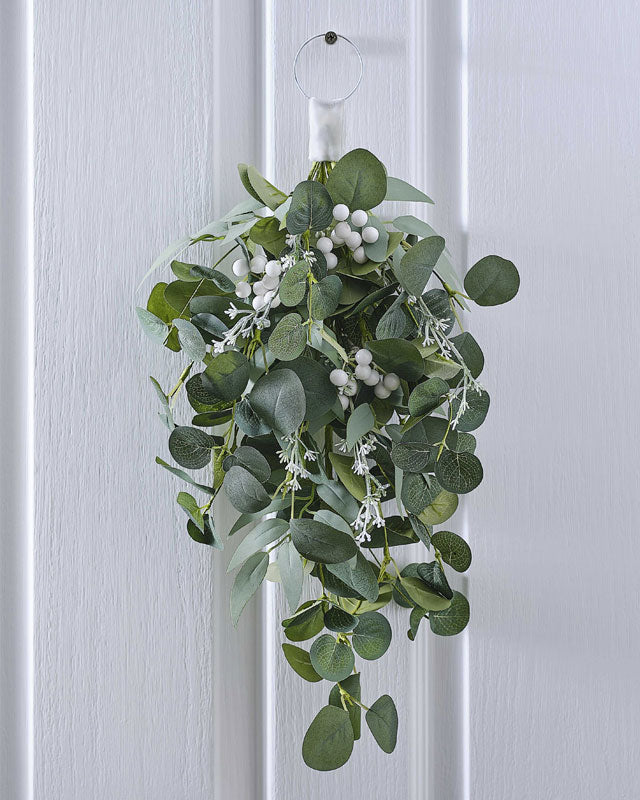 Eucalyptus and White Berry Swag