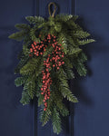 Foliage With Red Berry Swag