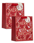 Merry & Bright Mixed Gift Bags (2pk)