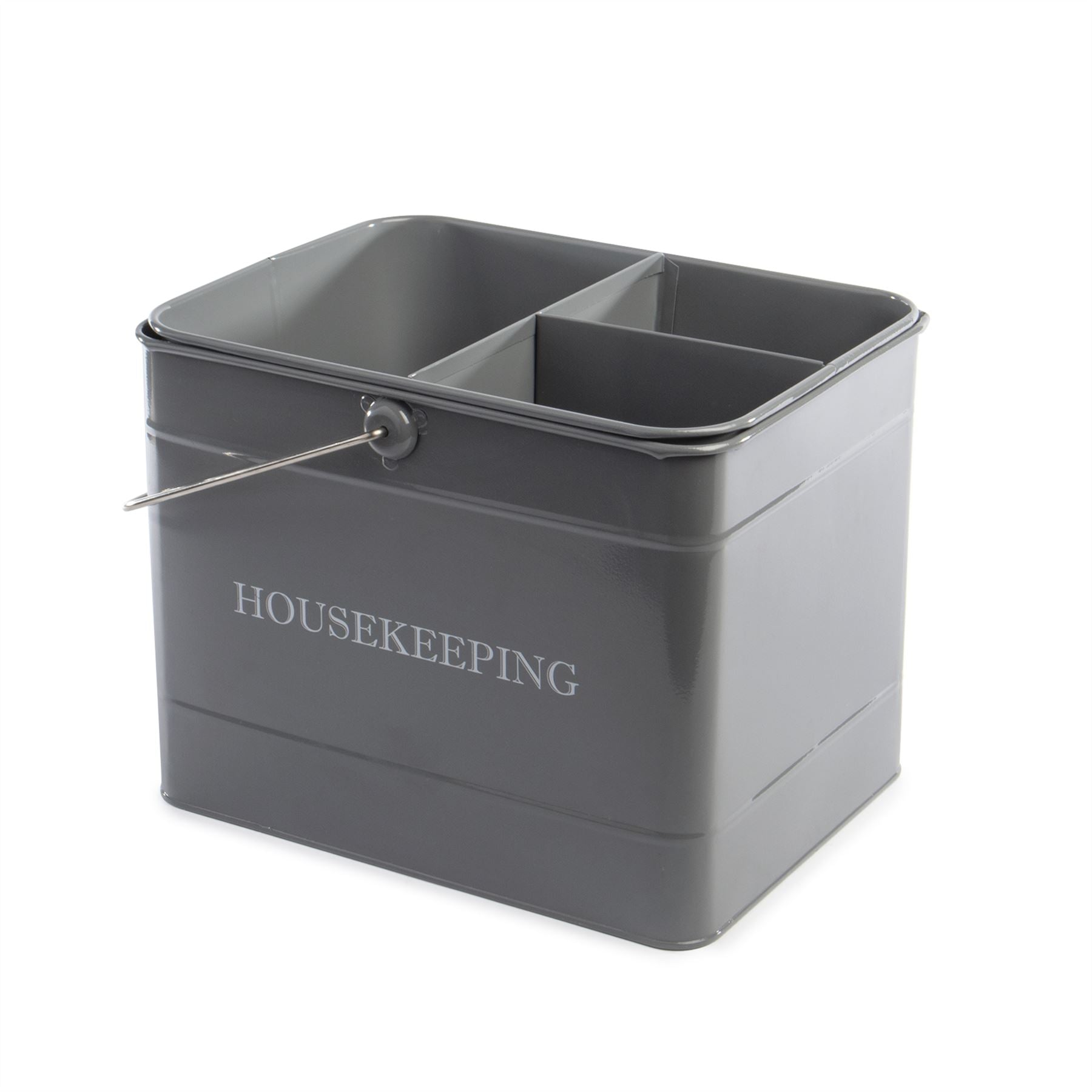 Vintage Housekeeping Cleaning Caddy Grey | M&W	