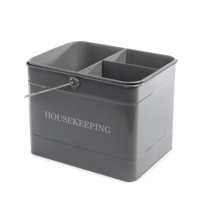 Vintage Housekeeping Cleaning Caddy Grey | M&W	