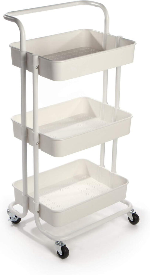 3 Tier Storage Trolley White | M&W	