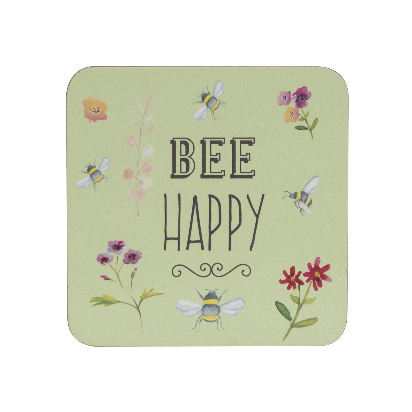 Bee Happy Set of 4 Coaster