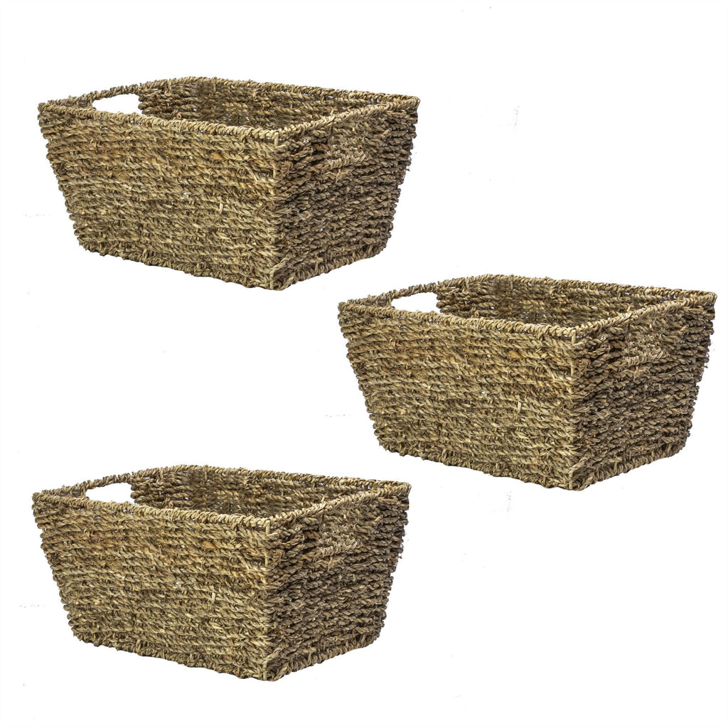 Natural Seagrass Storage Basket - Set of 3 | M&W	