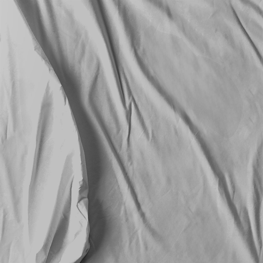 Maison & White Duvet Set with Button Fastening (Light Grey, Double)