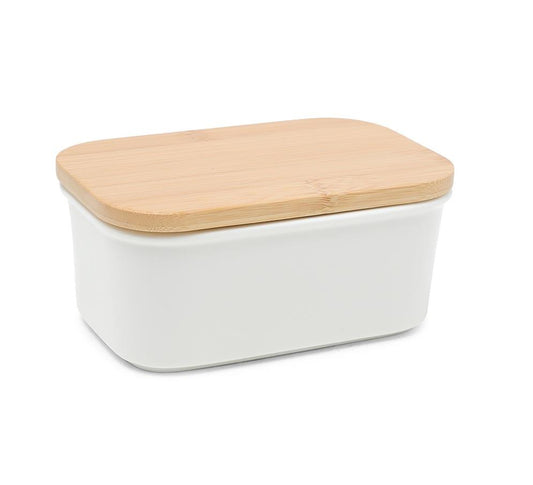 White Porcelain Butter Dish | M&W	