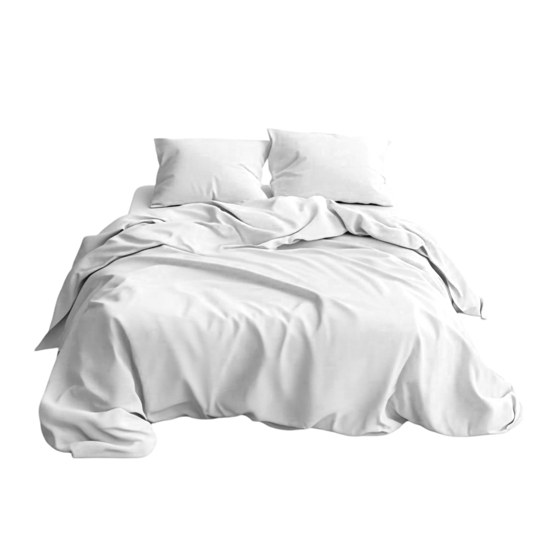 Maison & White Duvet Set with Button Fastening (White, Double)