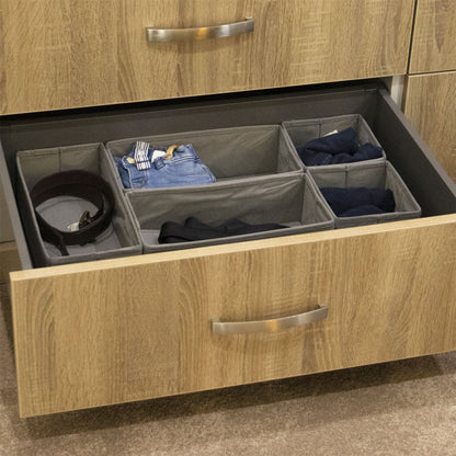 Foldable Fabric Drawer Inserts & Drawer Organisers - Set of 12 | M&W	
