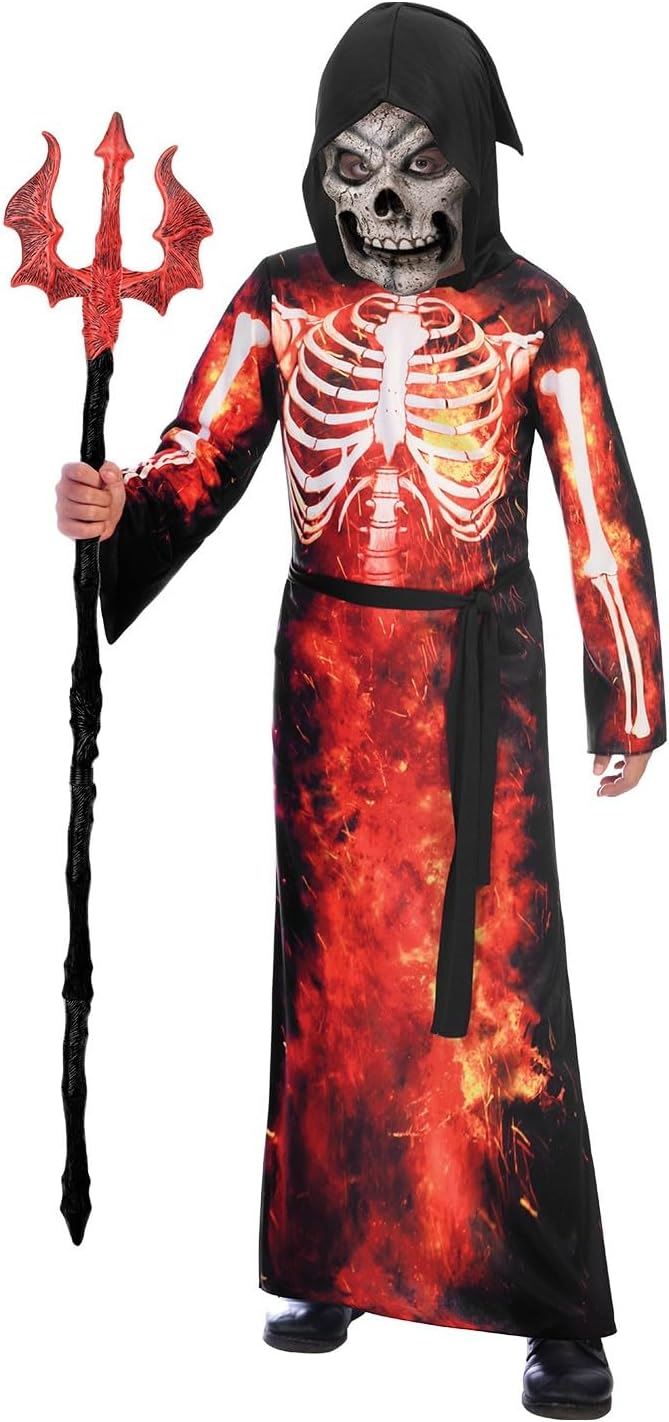 Fire Reaper Halloween Fancy Dress Child Costume - Age 12-14 Years