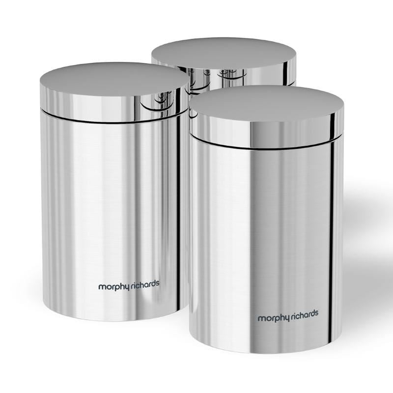 Morphy Richards Accents Set of 3 Canisters Stainless Steel