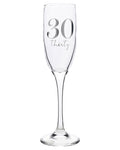 30th Birthday Glass Champagne Flute