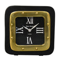 Artisan Black and Gold Small Table Clock