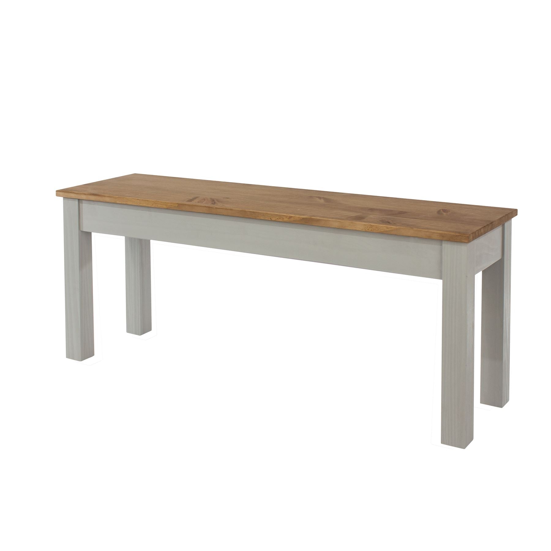 Linea Grey Wax Finish Bench For 1200Mm Table